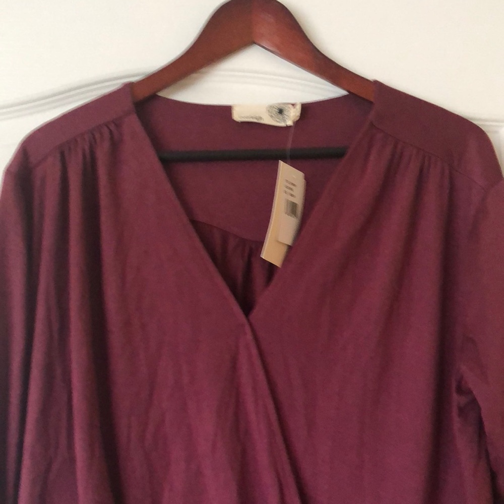 Long sleeved everleigh wine shirt